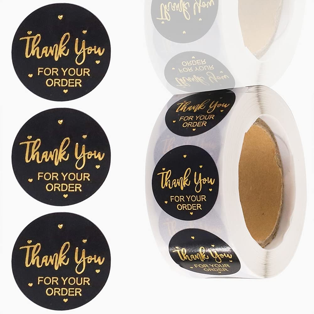 HASTHIP Pretty Round Floral Thank You Paper Stickers Seal Label Handmade Envelope Stationery Sticker (Multicolour) - 500pcs HASTHIP Pretty Round Floral Thank You Paper Stickers Seal Label Handmade Envelope Stationery Sticker (Multicolour) - 500pcs